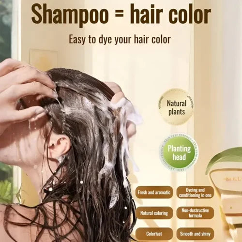 ✨ Japanese Long Lasting Natural Hair Dye Shampoo Buy 1 Get 1 🔥