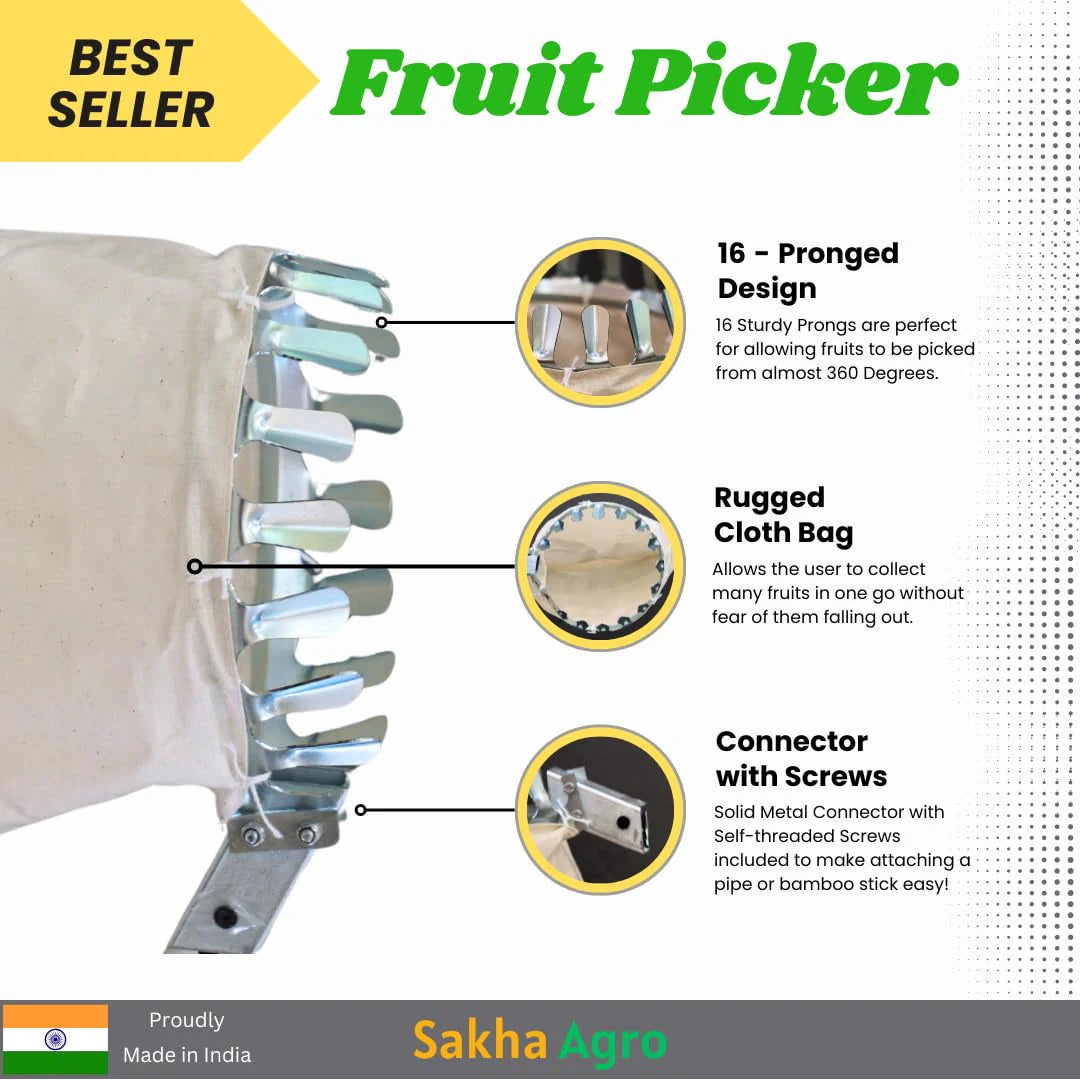Fruit Picking Tool With Storage Bag