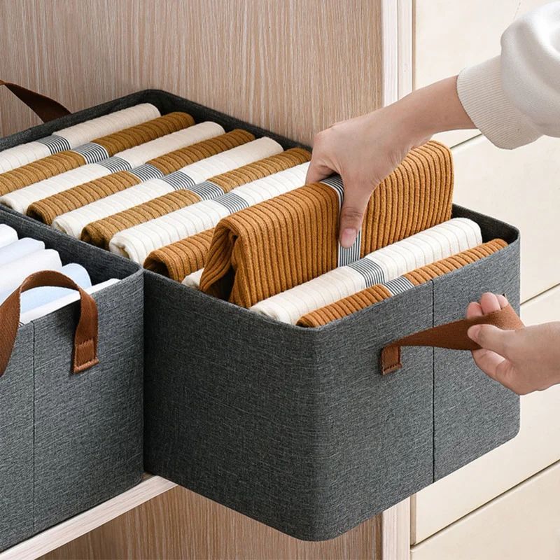 Foldable Wardrobe Organizer with Durable Handles (Pack of 6)
