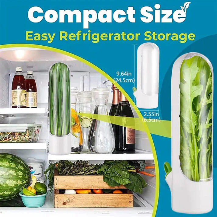 Herb Saver Pods 🌿 Best Storage Container for Freshest Produce + FREE Stainless Steel 5-Blade Herb Scissors