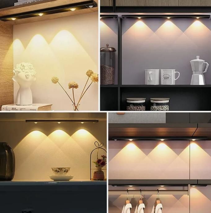 LED PIR Motion Sensor Cabinet Light Strip - With Rechargeable USB Cord