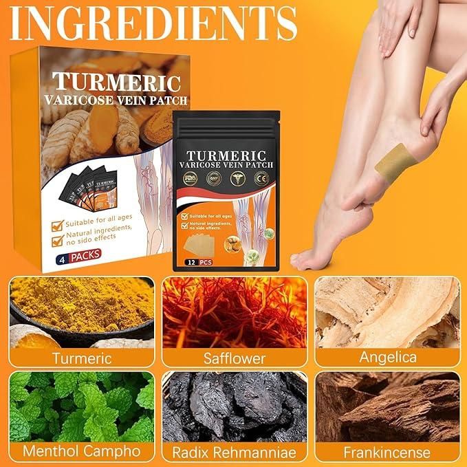 Instant Relief Varicose Vein Turmeric V Patch ( 10 psc ) ⭐⭐⭐⭐⭐(4.9/5) (10000+ Verified Reviews)