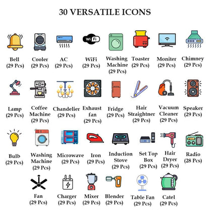 3D Premium Switch Stickers – 149 PCS