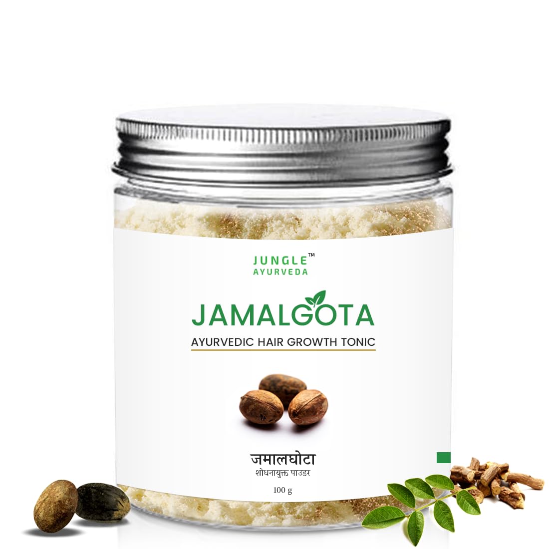🌿 Jamalgota Ayurvedic Hair Growth Powder - 100 Gm 🌿