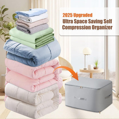 Storage Space Saving Self Compression Organizer