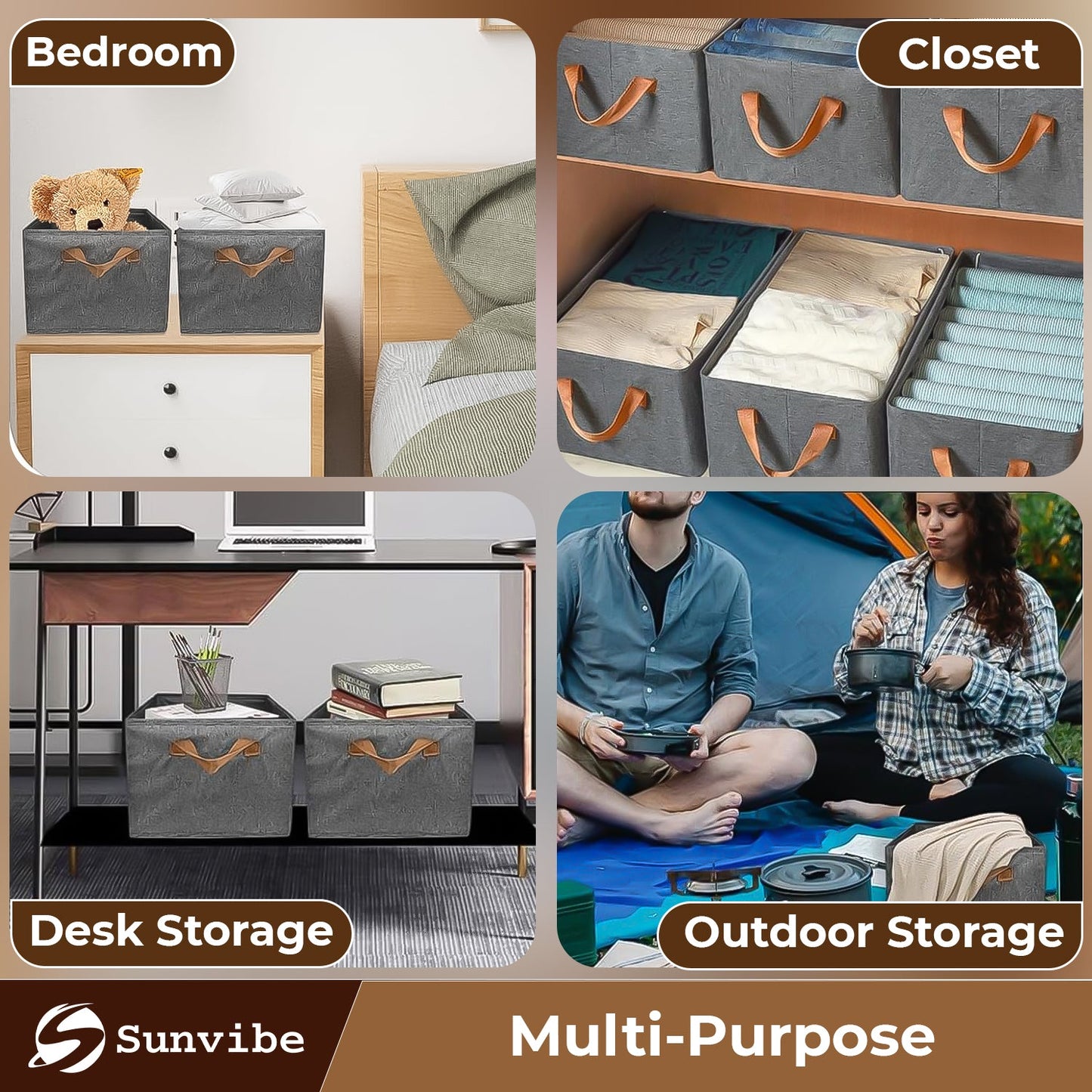 Foldable Wardrobe Organizer with Durable Handles (Pack of 6)