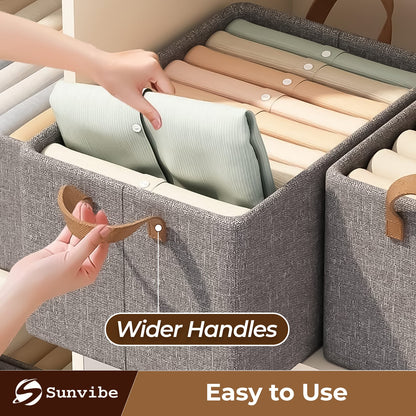 Foldable Wardrobe Organizer with Durable Handles (Pack of 6)
