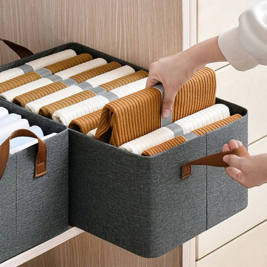 Foldable Wardrobe Organizer with Durable Handles (Pack of 6)