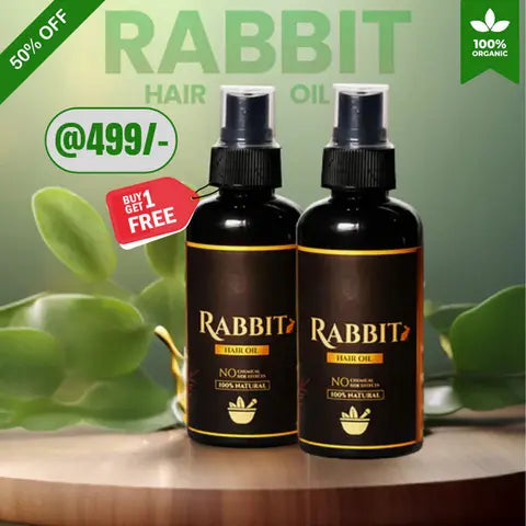 Rabbit Hair Growth Oil (Pack of 2) 🔥 BUY 1 GET 1 FREE 🔥 SALE 50% OFF🔥
